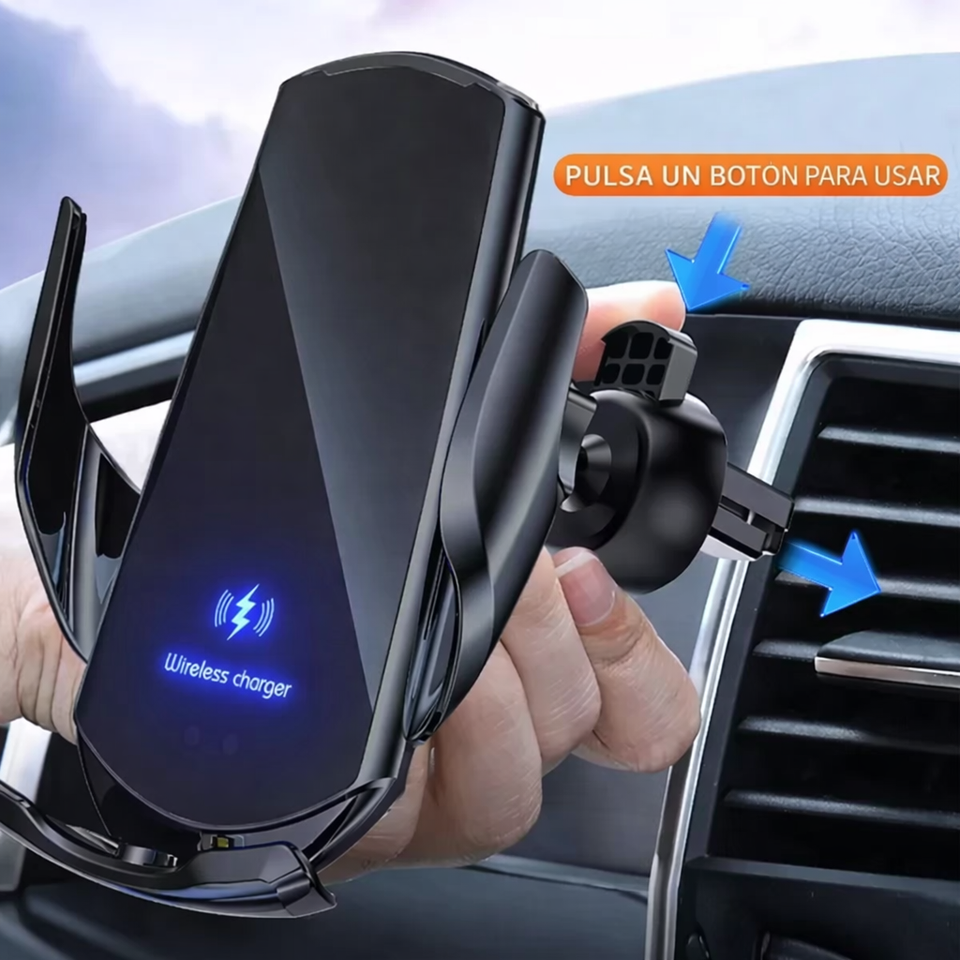 Cargador inalámbrico para coche con soporte automático