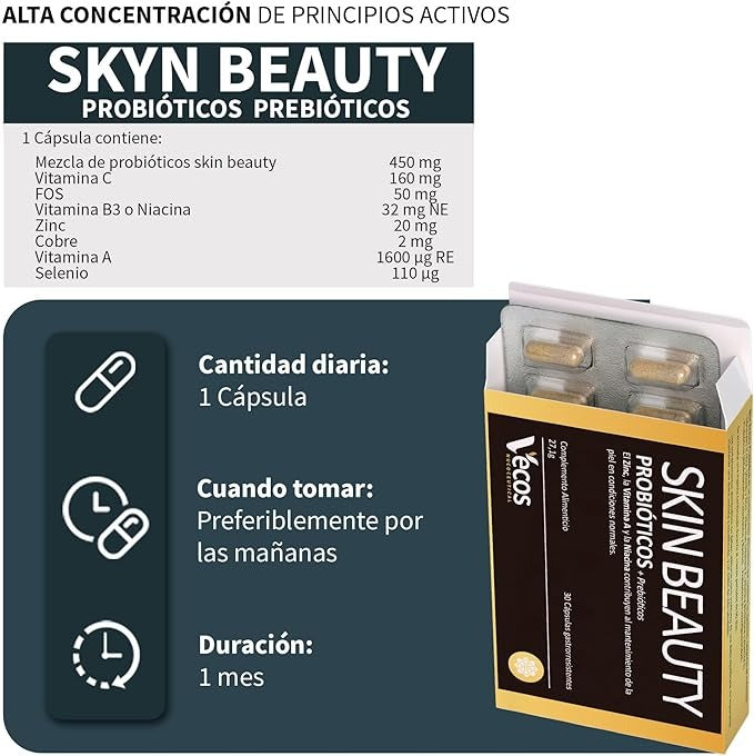 SKIN BEAUTY PROBIÓTICOS 30 Cápsulas